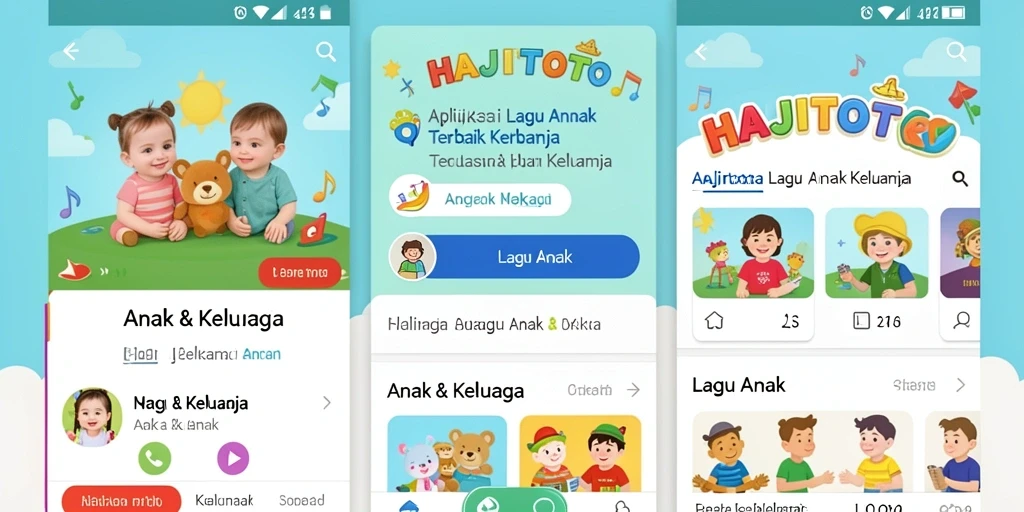 Tampilan antarmuka aplikasi HAJITOTO untuk Lagu Anak yang menarik.