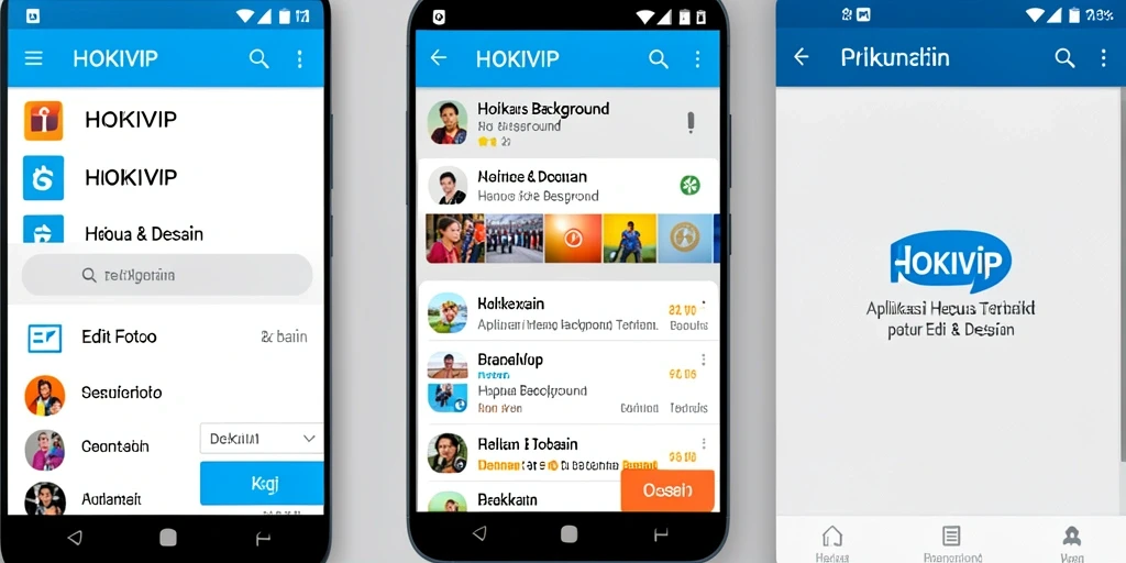 Screenshot aplikasi HOKIVIP menampilkan antarmuka intuitif untuk hapus background.