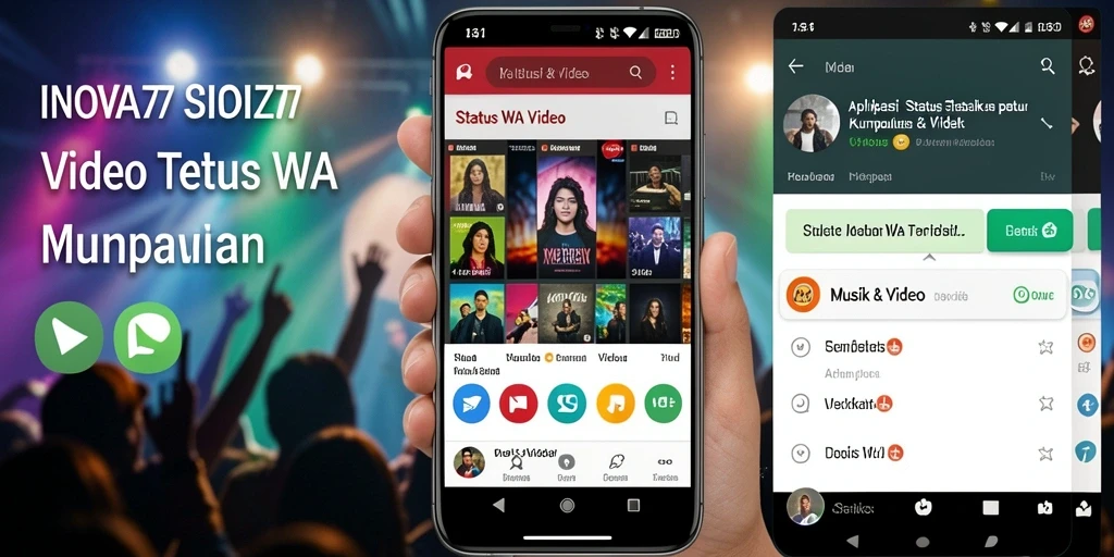 Antarmuka INOVA77 yang memudahkan pengguna memilih status video.