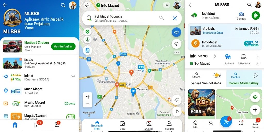 Antarmuka aplikasi Info Macet MLBB8 yang informatif.