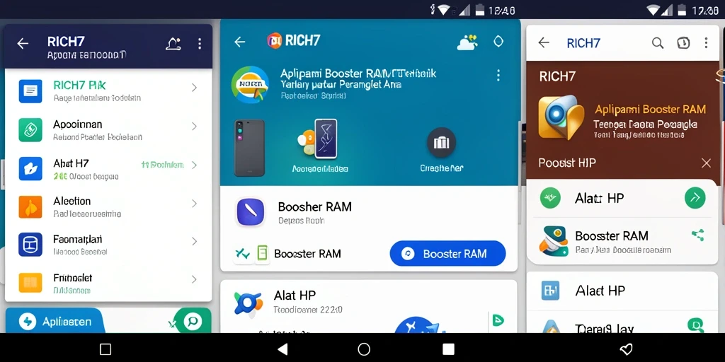 Tampilan antarmuka RICH7 yang intuitif dan mudah digunakan.